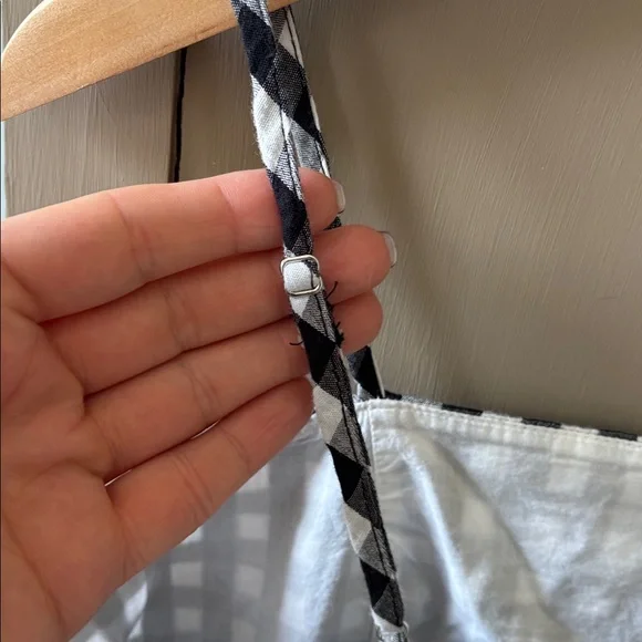 Wild Fable Gingham Peplum Top in Black and White, Size Medium - Picture 6 of 8